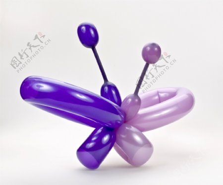 紫色气球蝴蝶图片