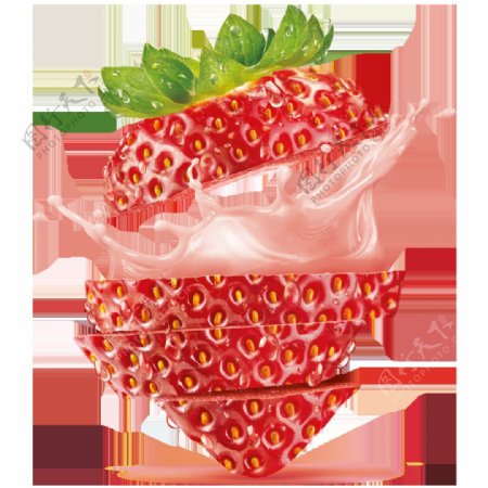 新鲜草莓元素