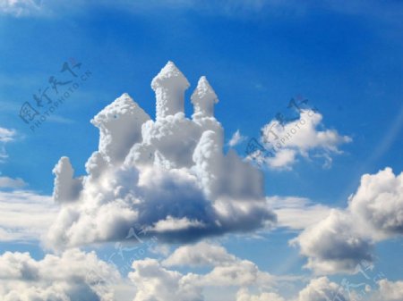 城堡造型的白云图片