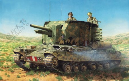 军事题材绘画坦克