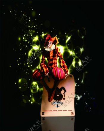 魔术师小丑节日元素