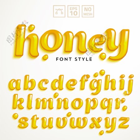 金色蜂蜜26个英文字母