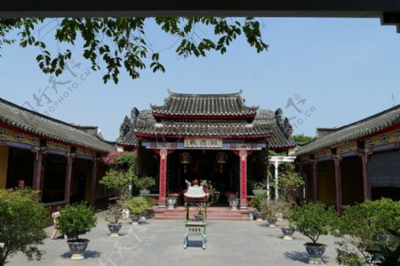 中国的古寺内景