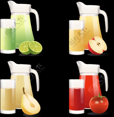 鲜榨果汁插画图标免抠png透明图层素材