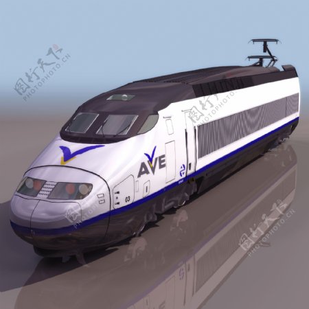 高铁火车3D模型