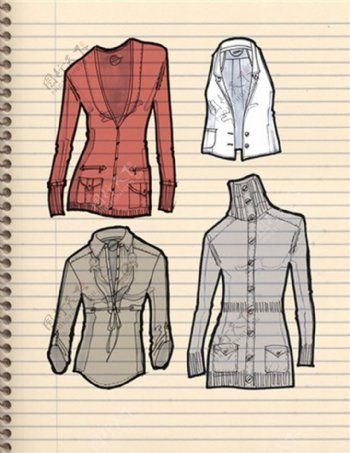 4款女装外套设计图