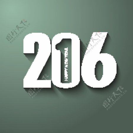 2016阴影效果新年快乐