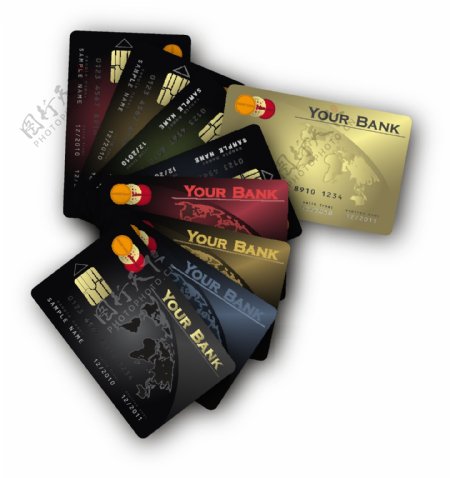 银行卡信用卡矢量素材