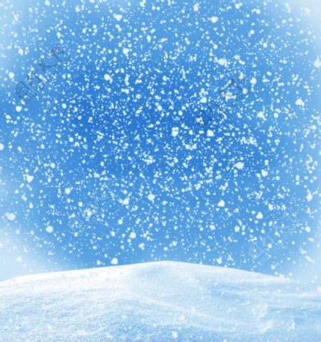 飘落的雪花美景图片