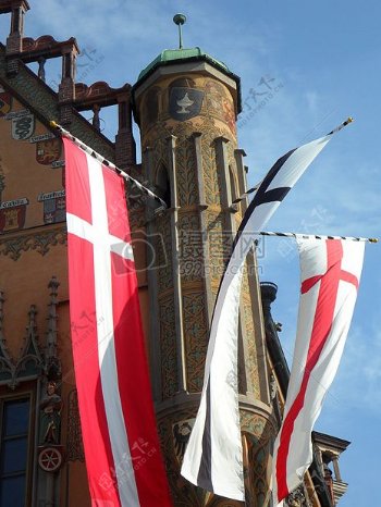 建筑上的瑞士国旗
