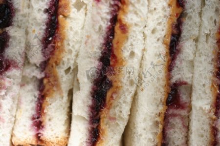 蓝莓酱三明治面包