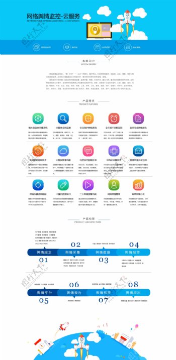 网页设计电子信息UI设计简洁清新