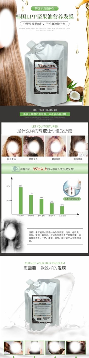 韩国头发护理发膜