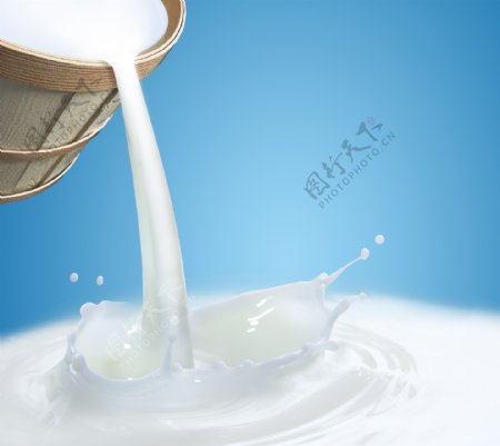 牛奶广告素材图片