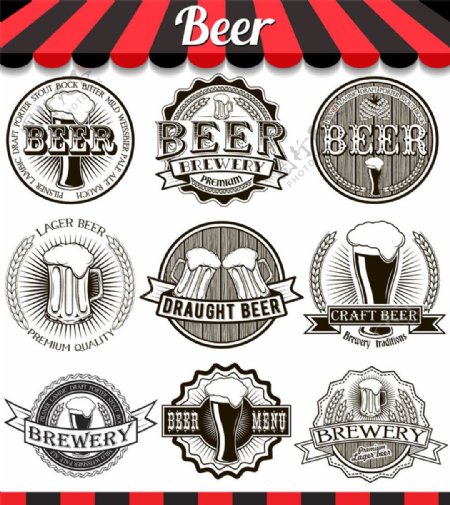 啤酒饮料标签图片