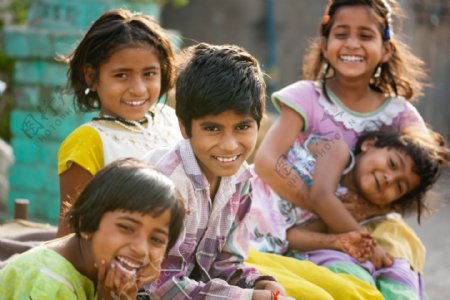 印度小孩摄影图片