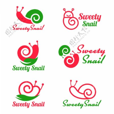 卡通蜗牛标志设计图片