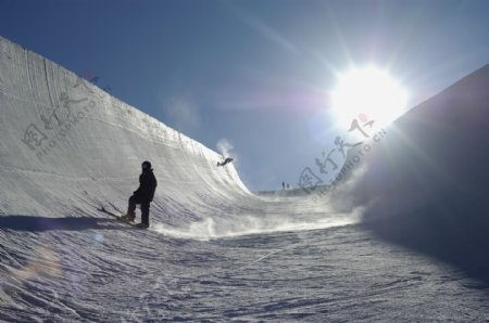 滑雪场摄影图片