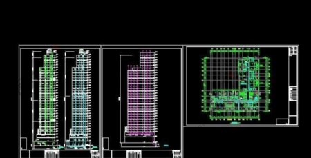 高层公寓标准层给排水设计平面图