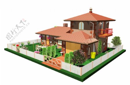 花园别墅模型设计