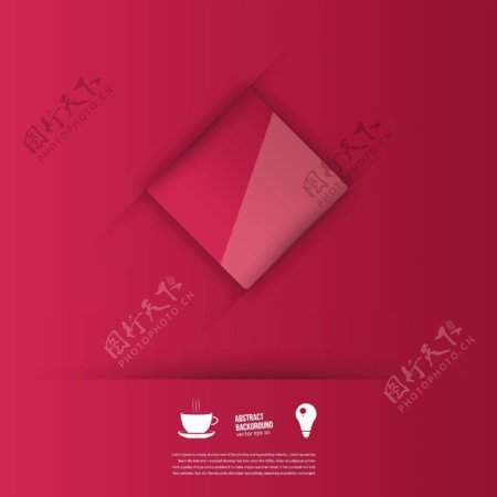红色水晶方块设计矢量素材