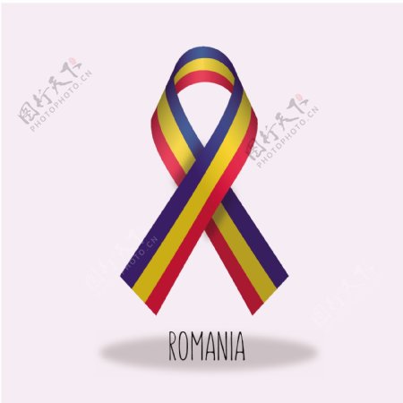罗马尼亚国旗丝带设计