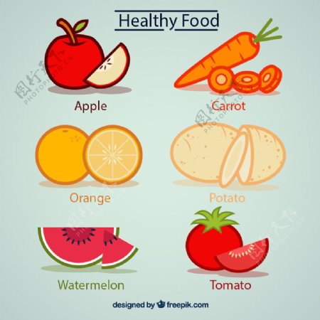 健康蔬果矢量