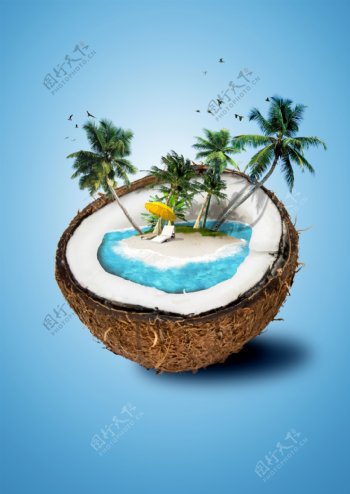 椰子小岛
