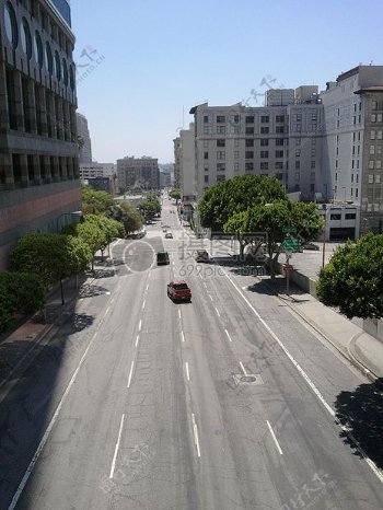 洛杉矶空旷的街道