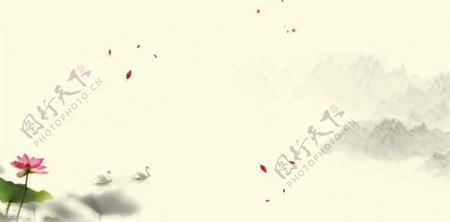 中国风背景水墨画图片