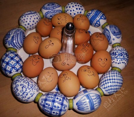 复活节的鸡蛋