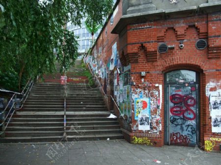 德国海港城楼梯一角