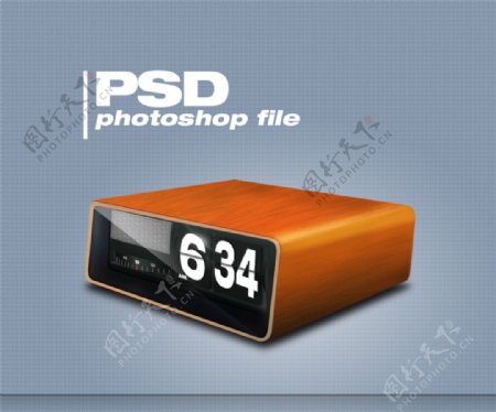 盒装时钟PSD素材