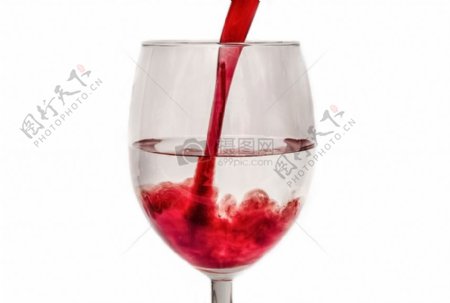 玻璃玻璃水柠檬水扩散红色液体流体颜色白流