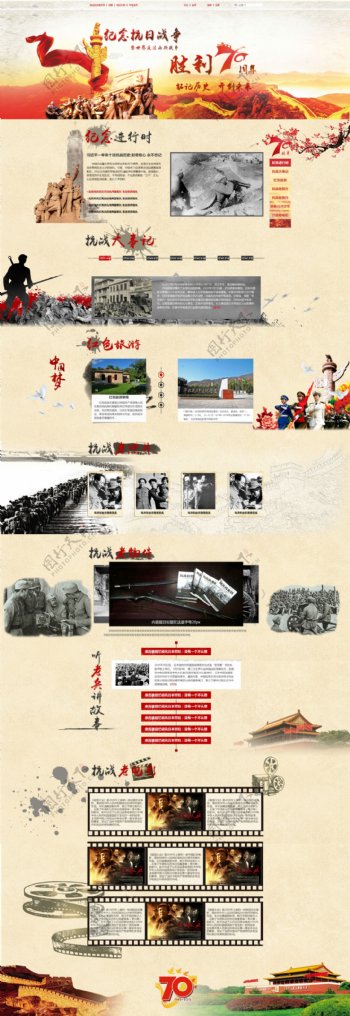 抗战胜利70周年专题页