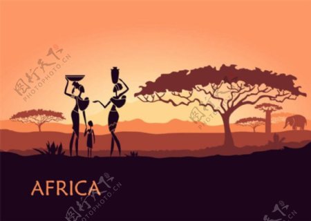 非洲的女人漫画图片