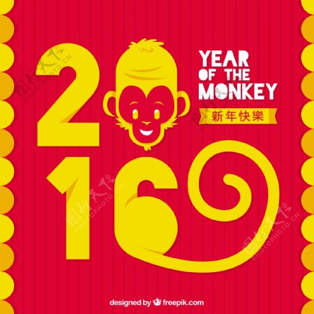猴年新年背景