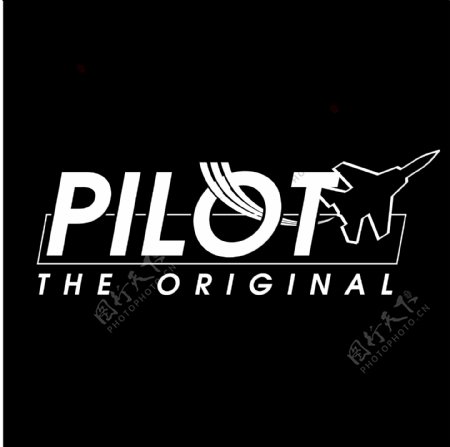 PILOT飞机小图标logo设计