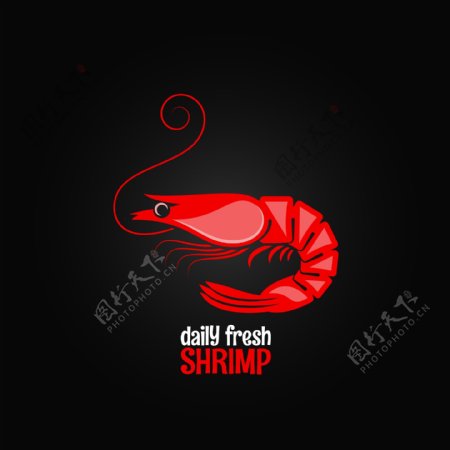 龙虾logo商标