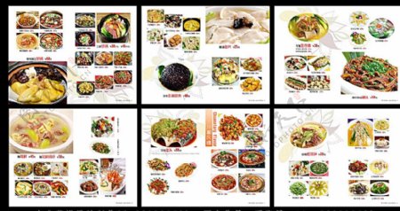 中式菜谱中部分图片