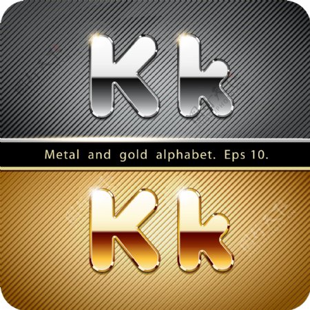金属字母K