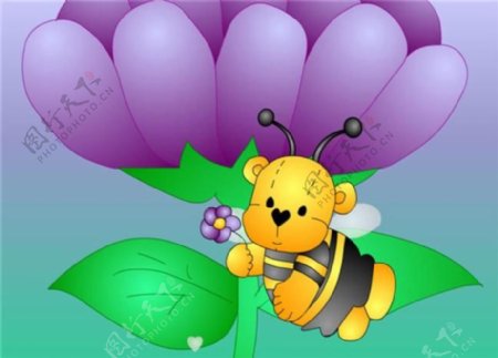 卡通小蜜蜂送祝福flash动画