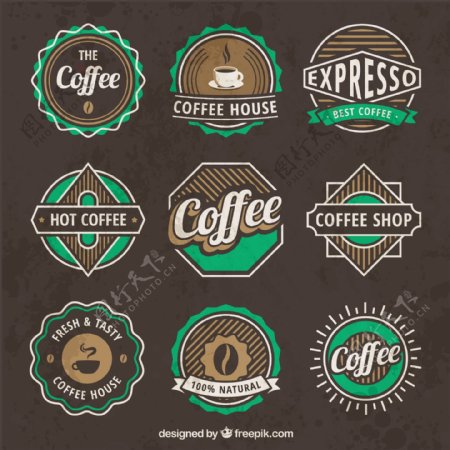 复古咖啡标志