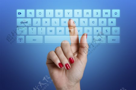 点击键盘按钮手势图片