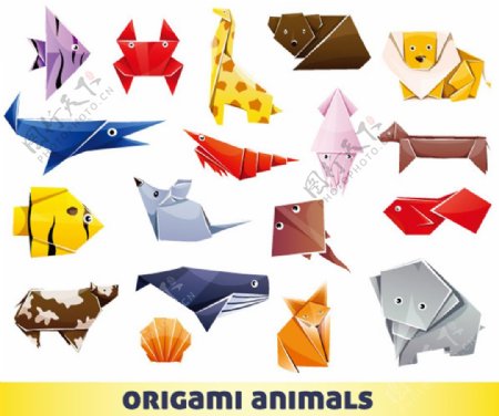 折纸玩具矢量素材