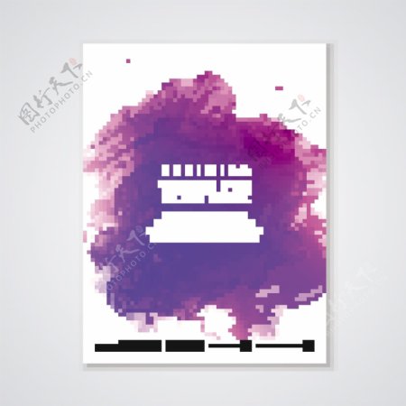 紫色水彩画册