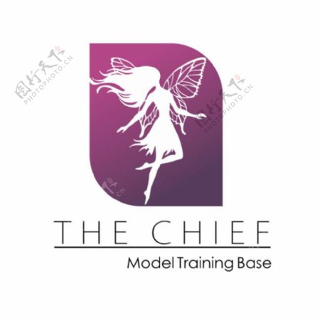 天使之门模特公司logo设计
