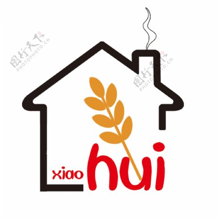 logo标志慧惠hui字厨房