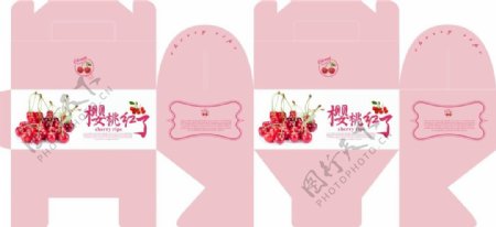 樱桃水果包装设计手提礼盒