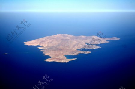 蓝色希腊爱情海图片